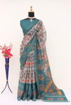 Df 152 Kalamkari Linen Daily Wear Printed Sarees Wholesale Shop In Surat